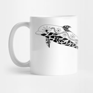 mister dolphin in floral ecopop Mug